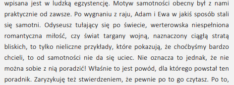 E-book o samotności